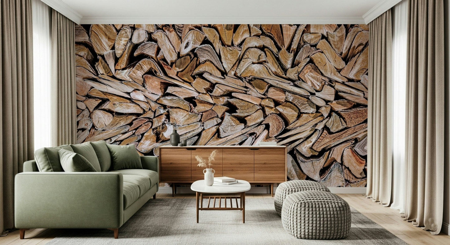 Fractured Timber Wall Mural -1255418