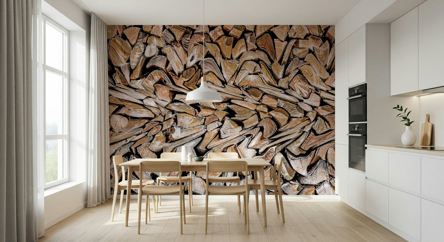 Fractured Timber Wall Mural -1255418