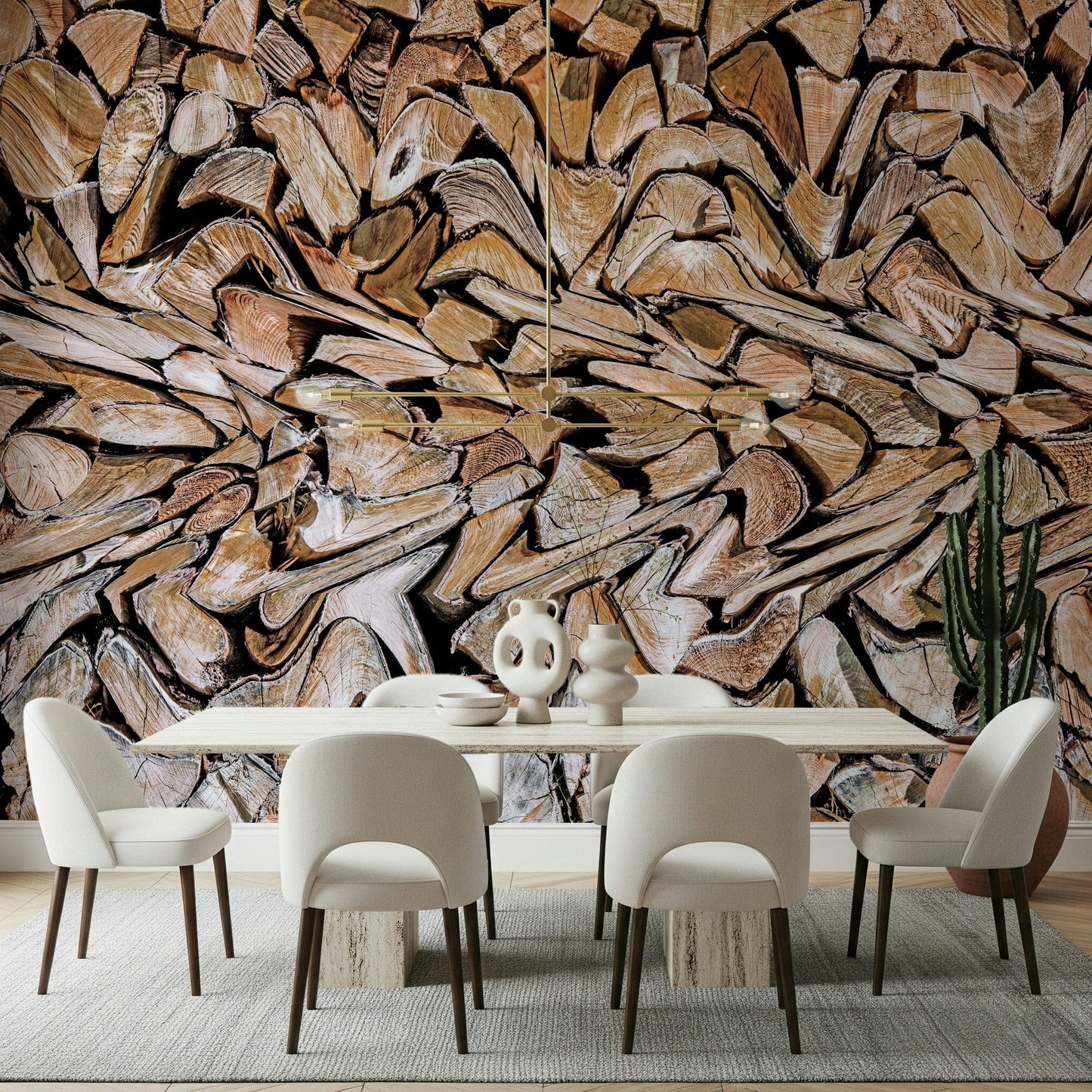 Fractured Timber Wall Mural -1255418