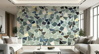 Irregular Natural Look Tile wallcovering pattern: Piecemeal.