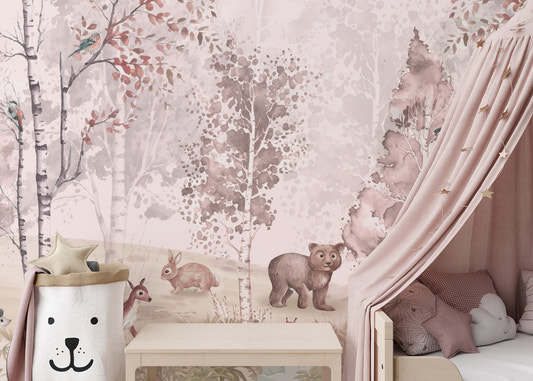 Enchanting Frolic Forest Fables wallpaper decor