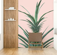 Baby pineapple wall mural with fun, fruity vibes

