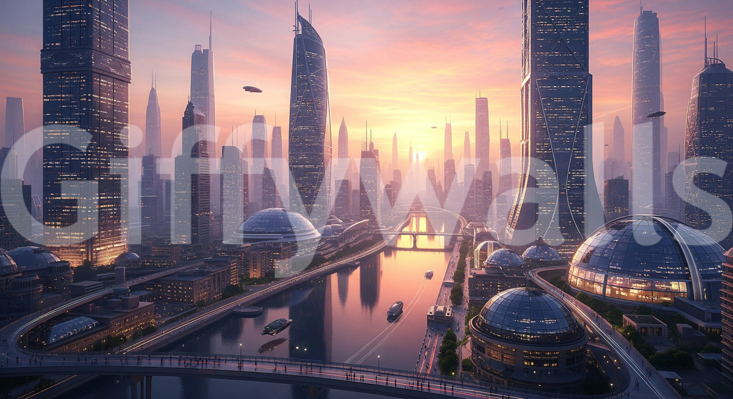 Wandbild „Zukünftige Metropole“