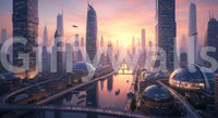 Future Metropolis Wall Mural