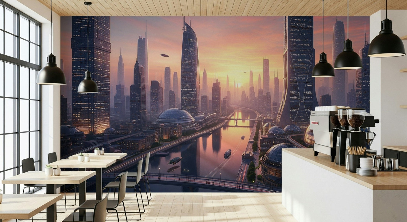 Future Metropolis Wall Mural