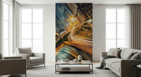 Gleaming Skyline Velocity wall decor city traffic tunnels overpass artwork.
