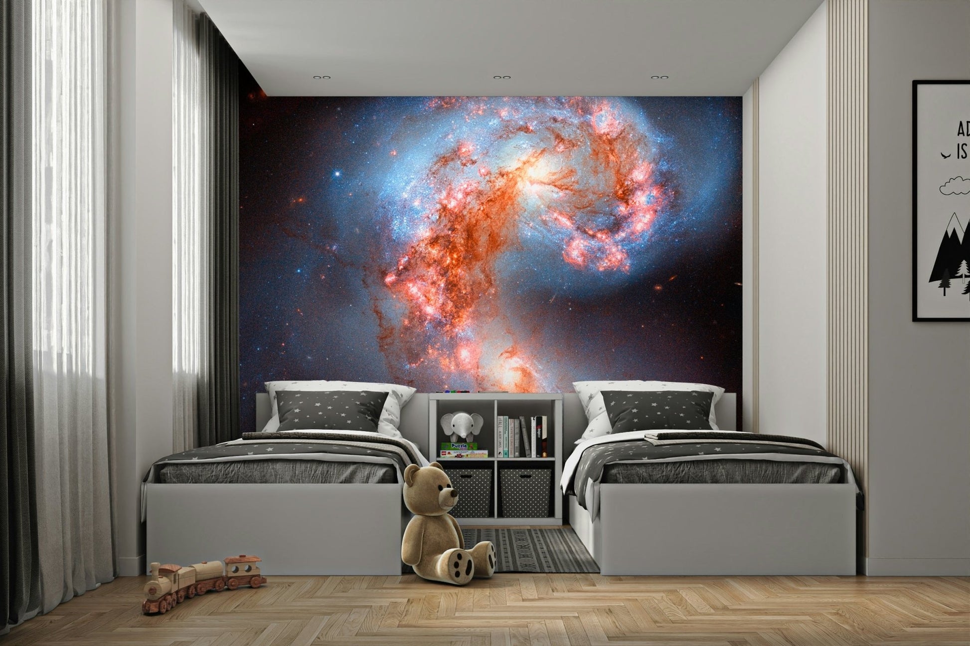 The style is artistic and modern.

