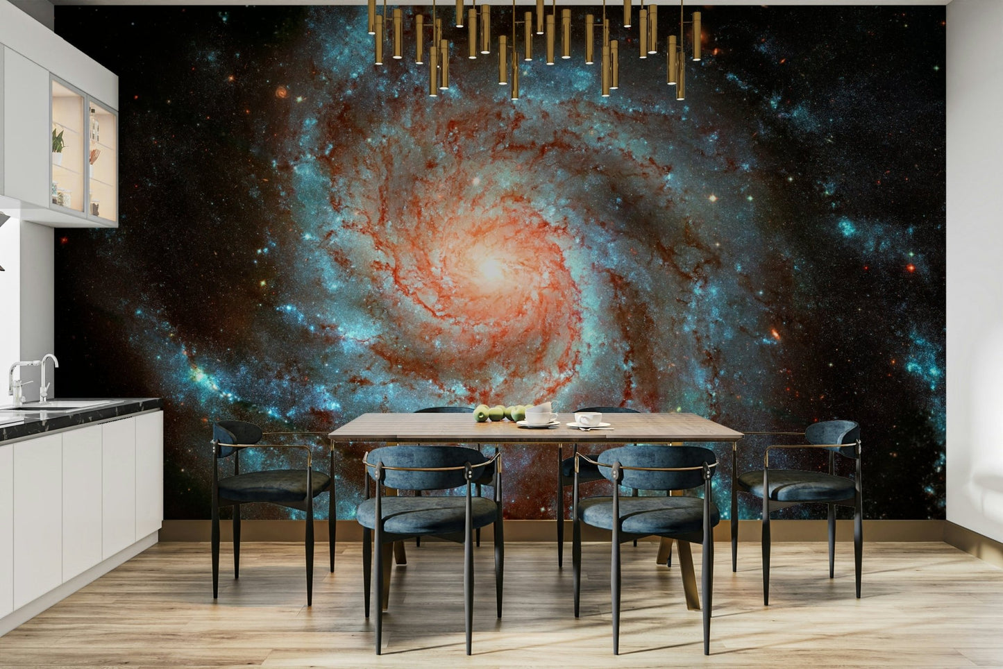 The design has a layered, artistic look with a sense of texture.

