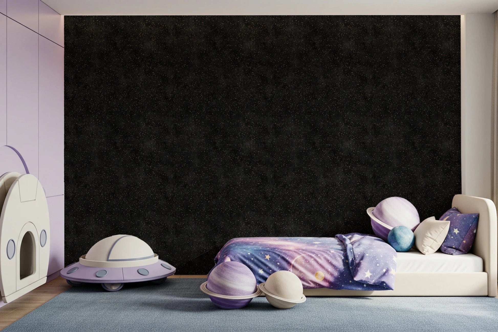 Galactic Star Field - Charcoal Wallpaper⁠