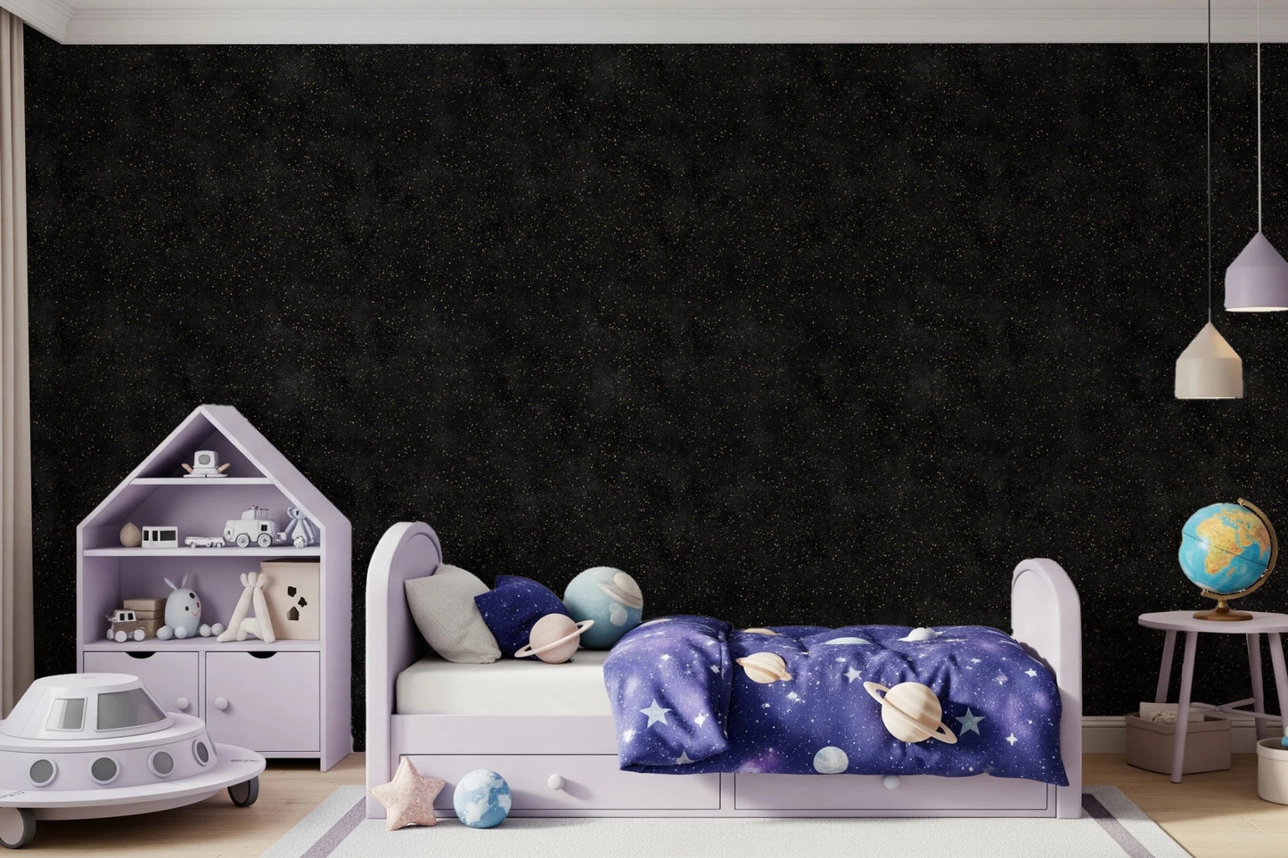 Galactic Star Field - Charcoal Wallpaper⁠