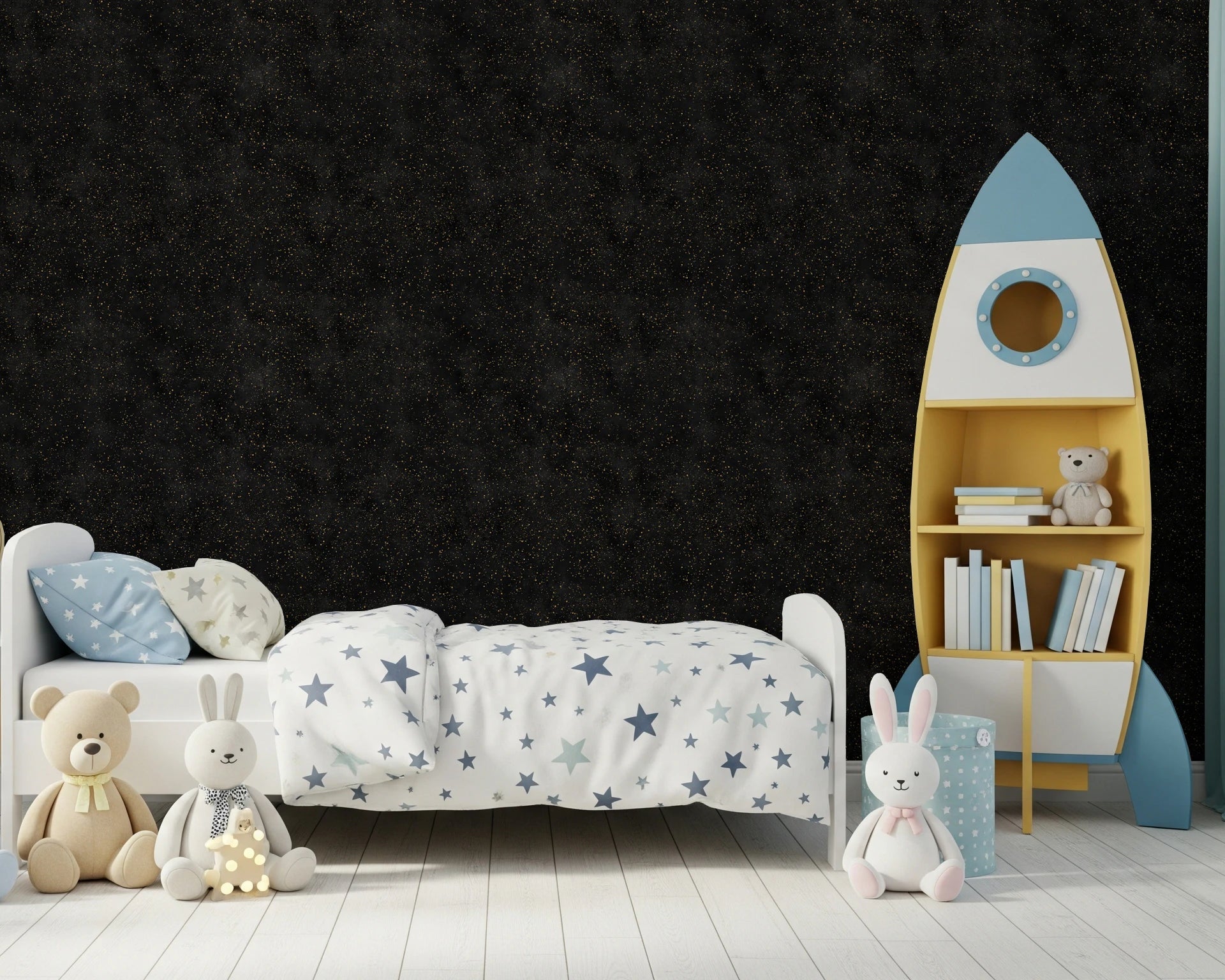 Galactic Star Field - Charcoal Wallpaper⁠