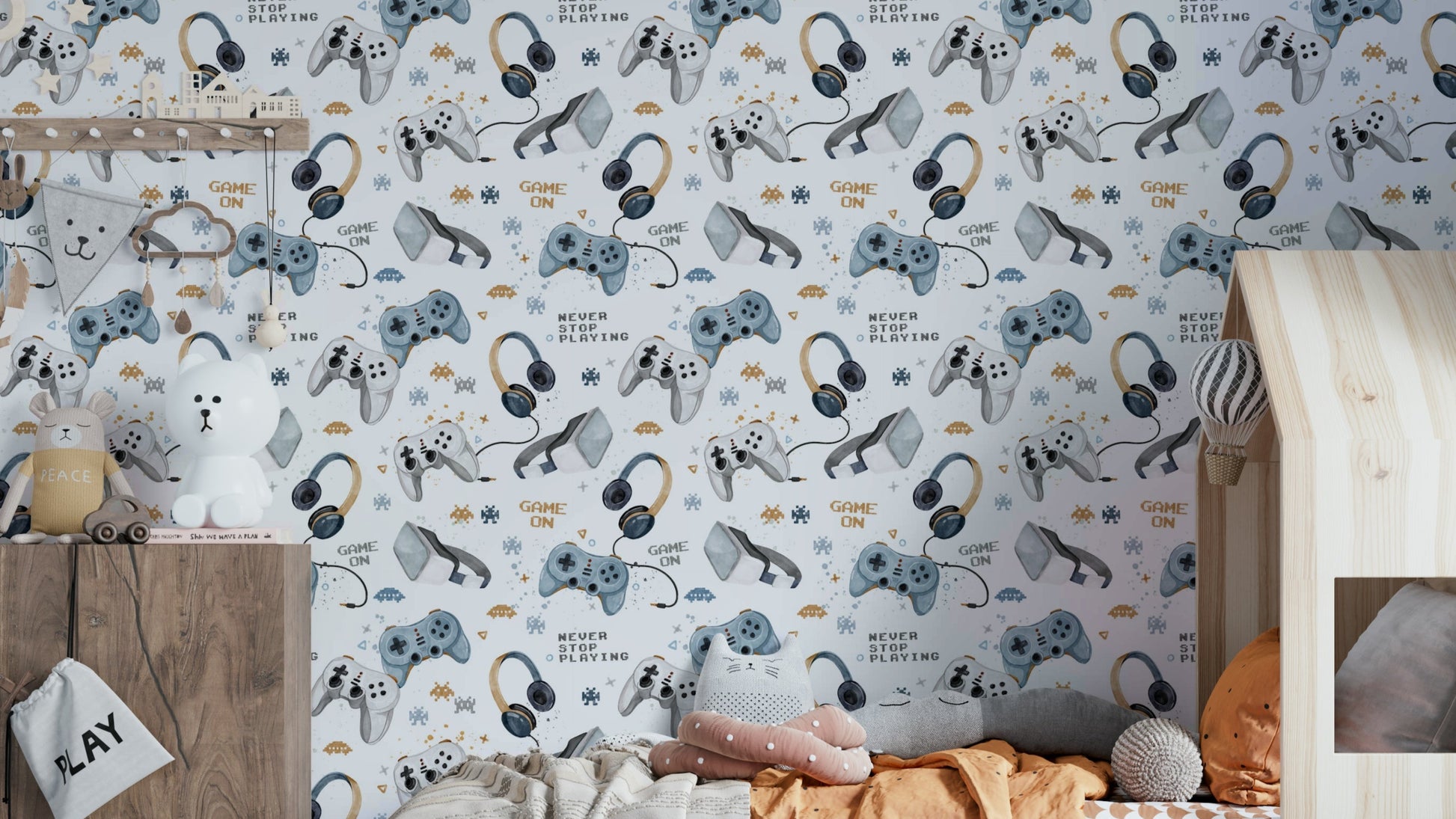 Headphones and gamepad wallpaper

