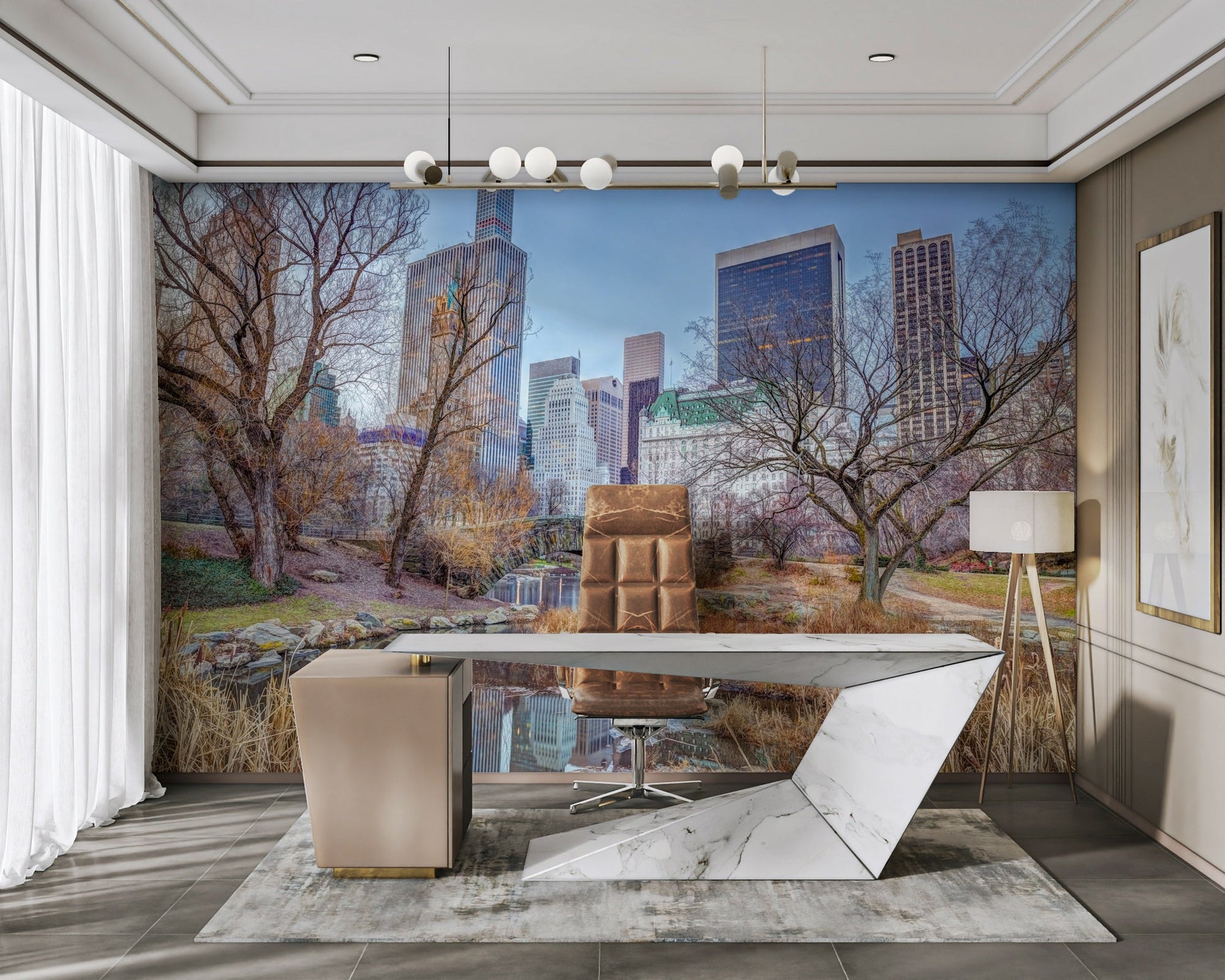 Iconic bridge in Central Park wallpaper
