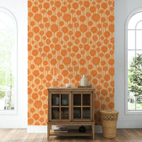 Flowers and leaves in a stylized form.

