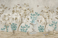 The style is a soft-focus illustration or a painterly design.

