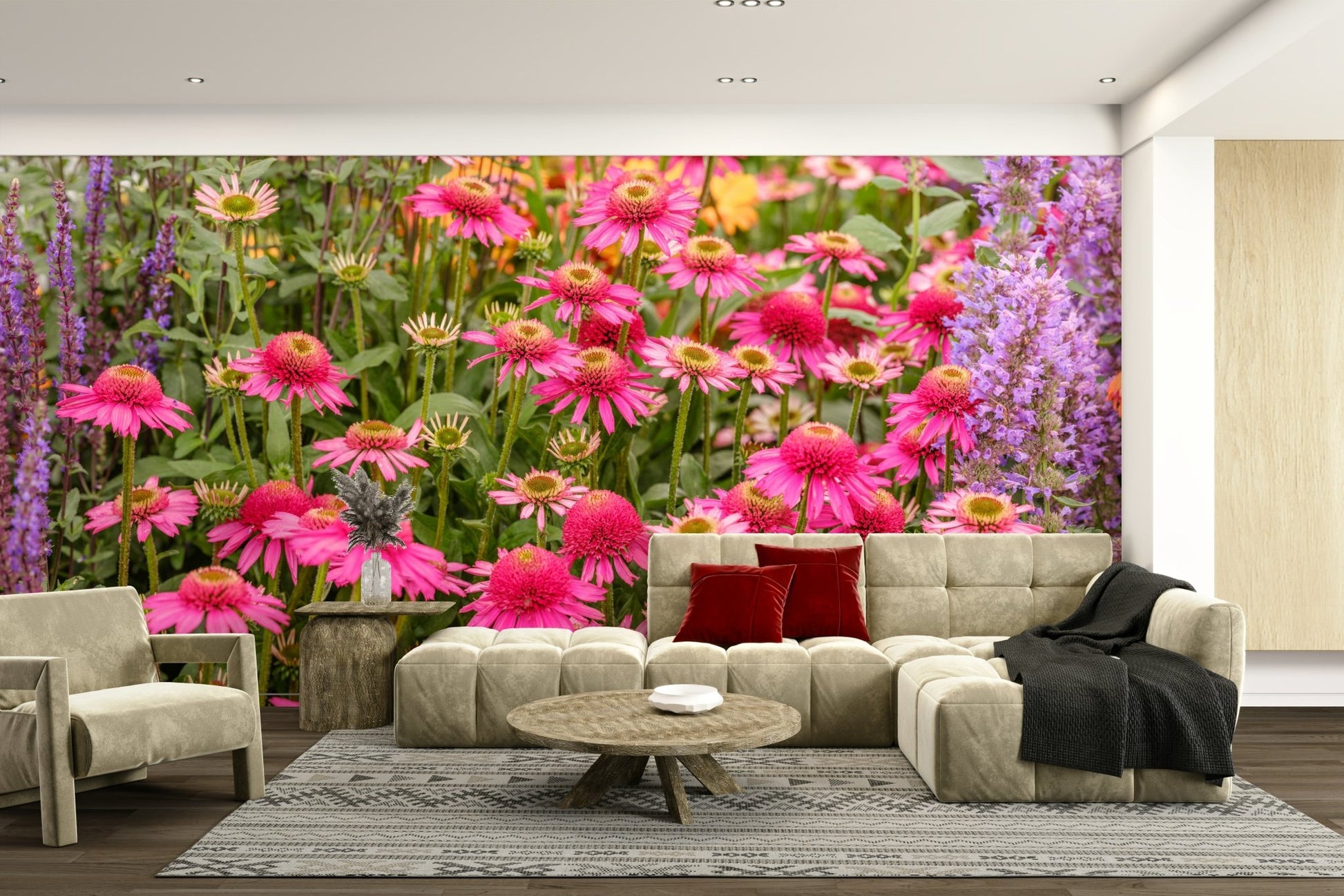 Botanical mural wallpaper design

