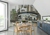 Gas Street Basin brickwork and architecture peel and stick wallpaper.