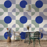 Modern bedroom with Geometric 01 feature wall

