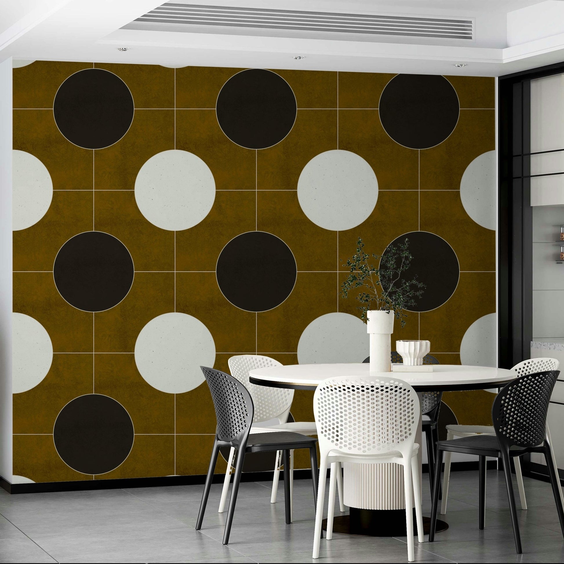 Clean line wallpaper in a structured grid format

