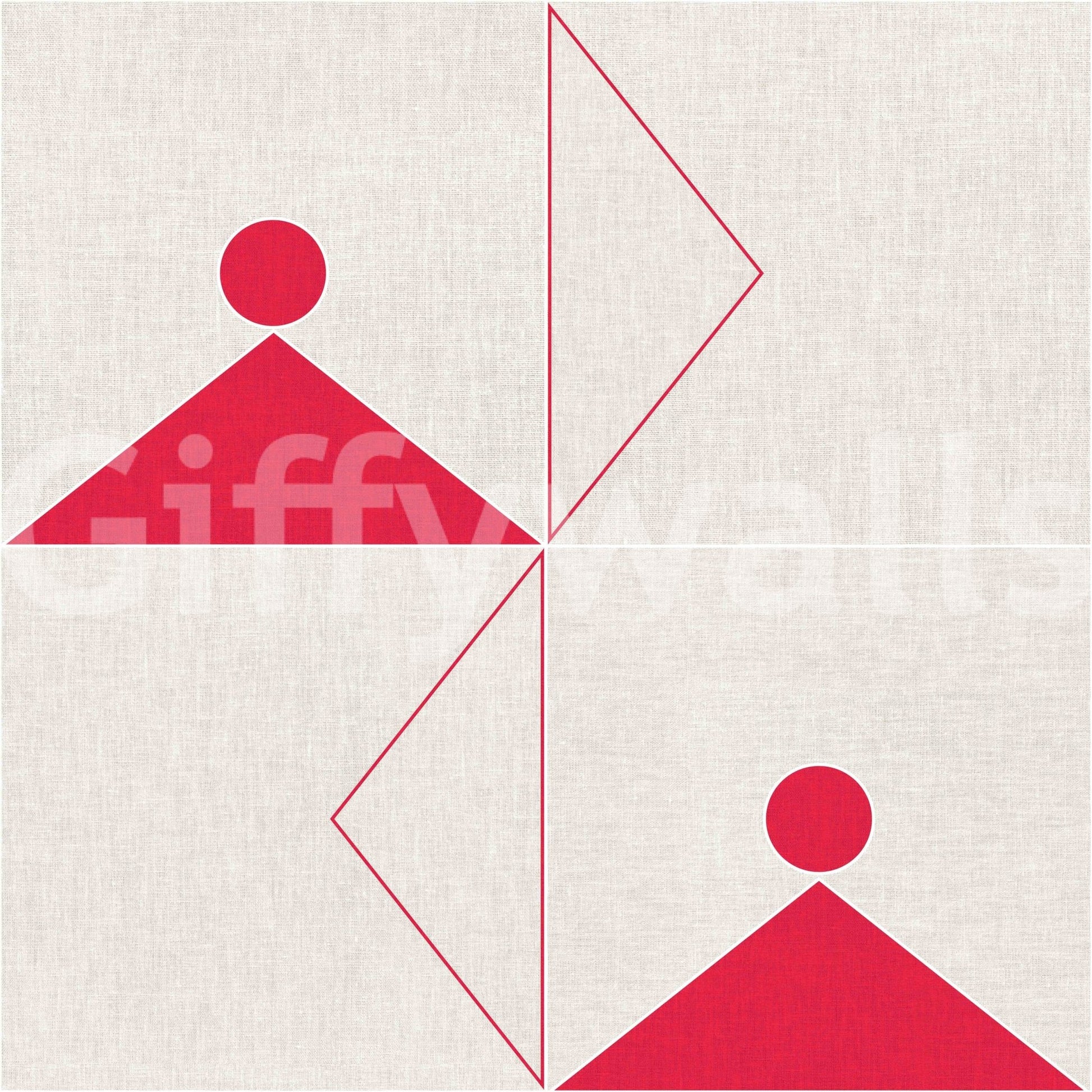 Chic wallpaper design with layered linear elements

