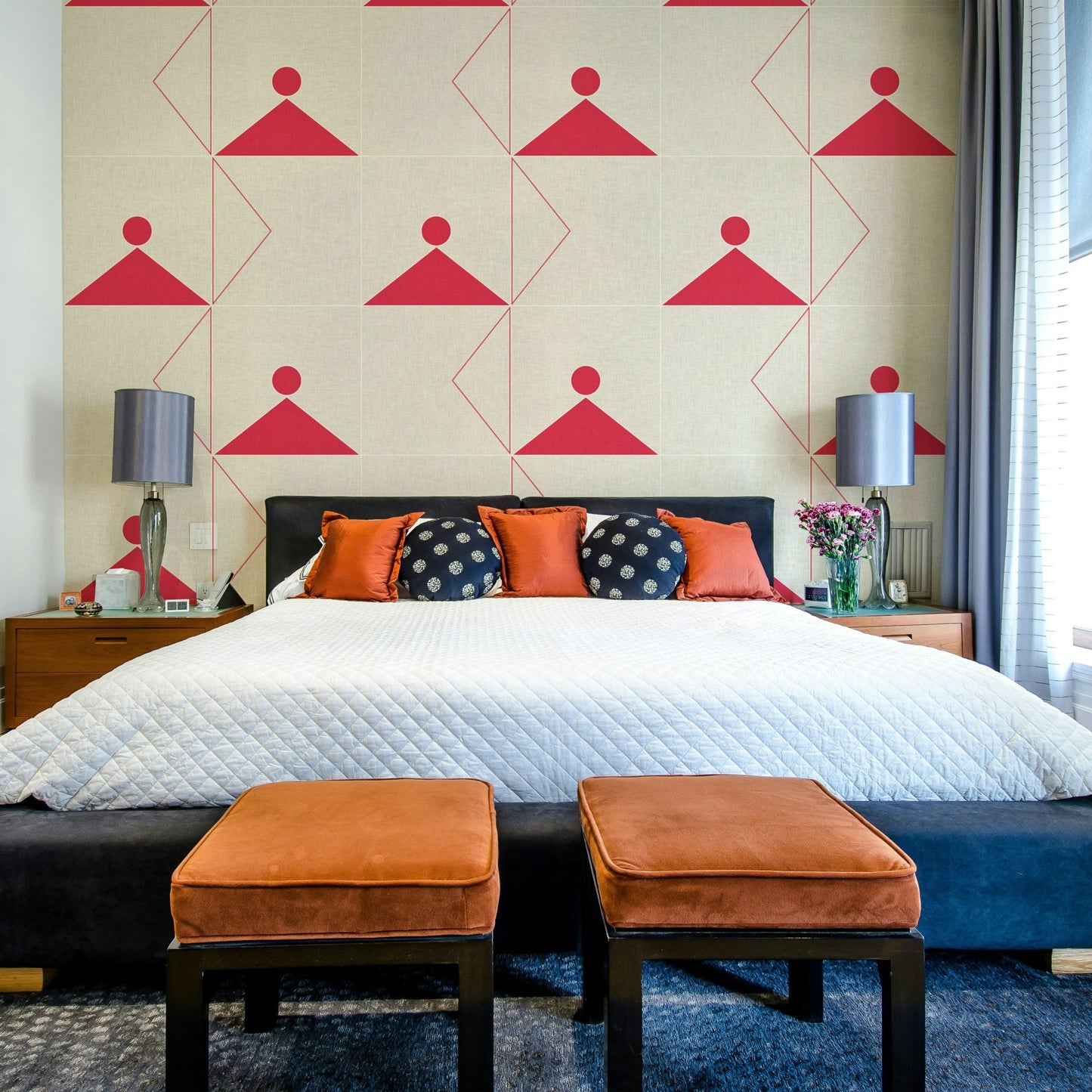 Abstract angles and curves in soft neutral tones

