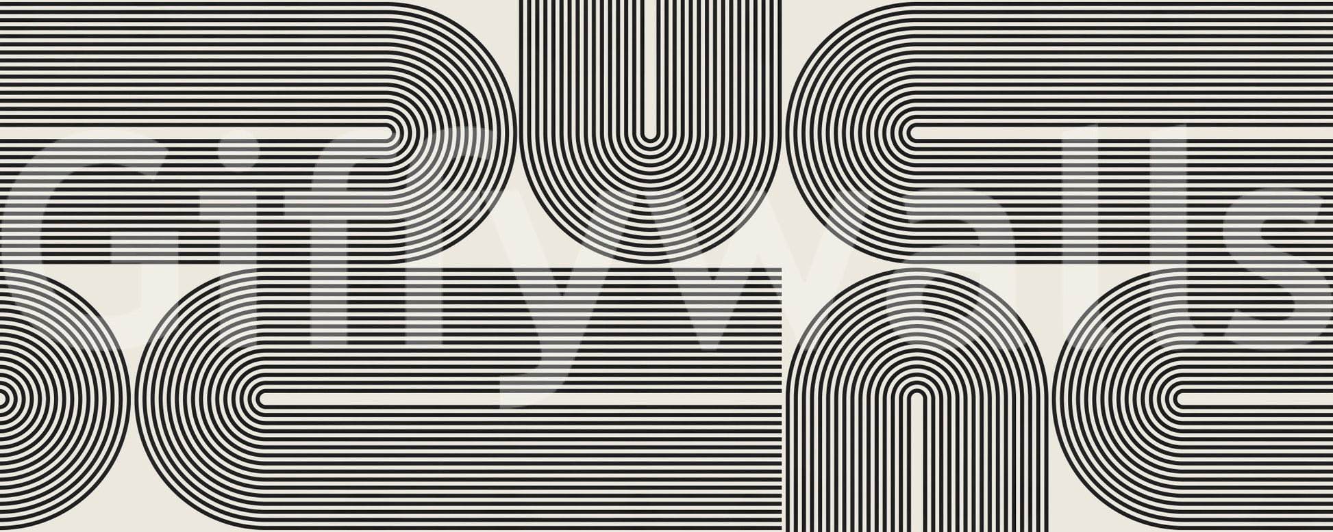 The Geometric Archway mural makes a sophisticated and striking statement.

