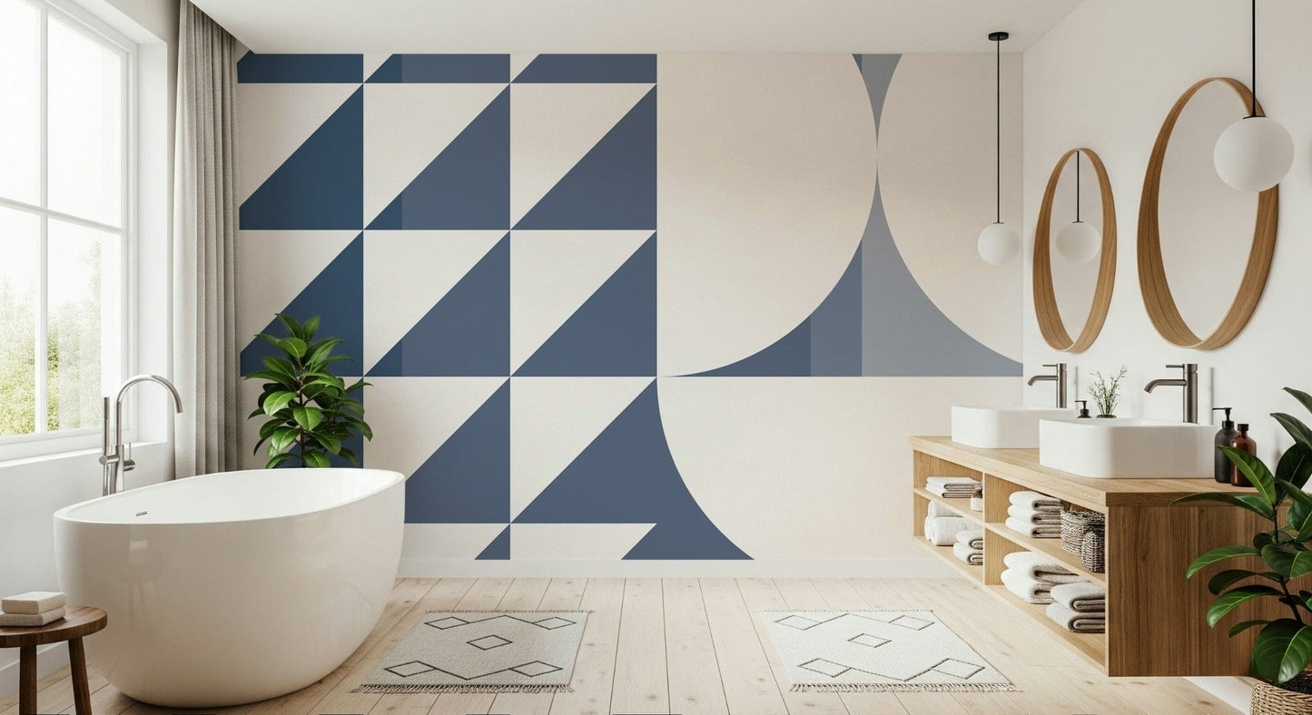 Fresque murale décalage symétrique