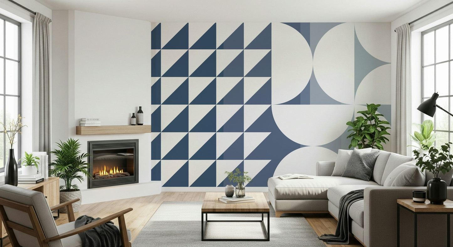 Fresque murale décalage symétrique