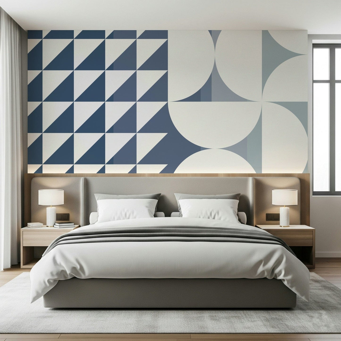 Fresque murale décalage symétrique