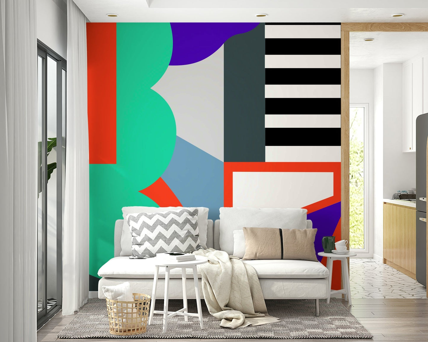 Intricate geometric shapes and lines for a sleek and bold wall design