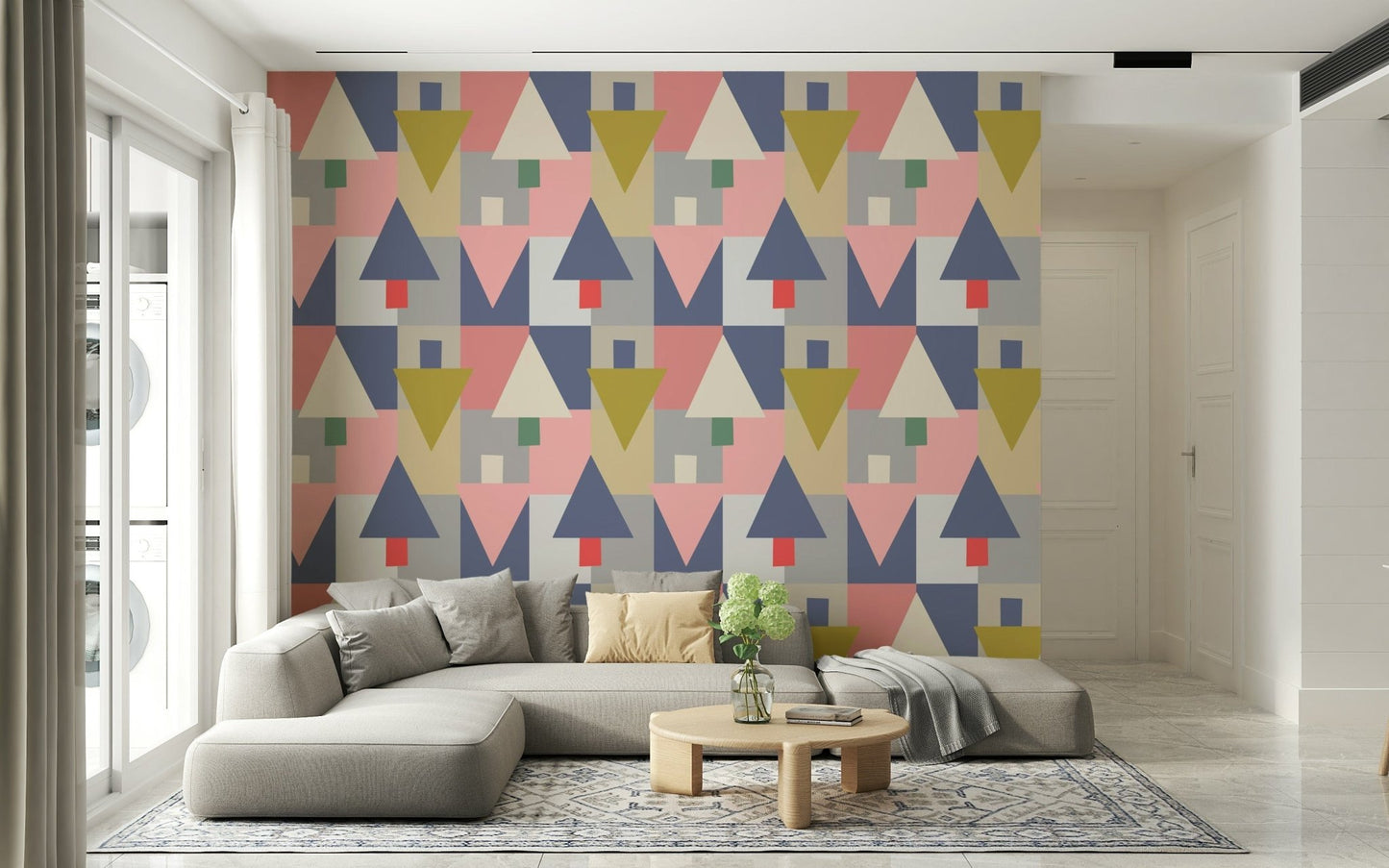 Geometric Forest Harmony Wallpaper⁠