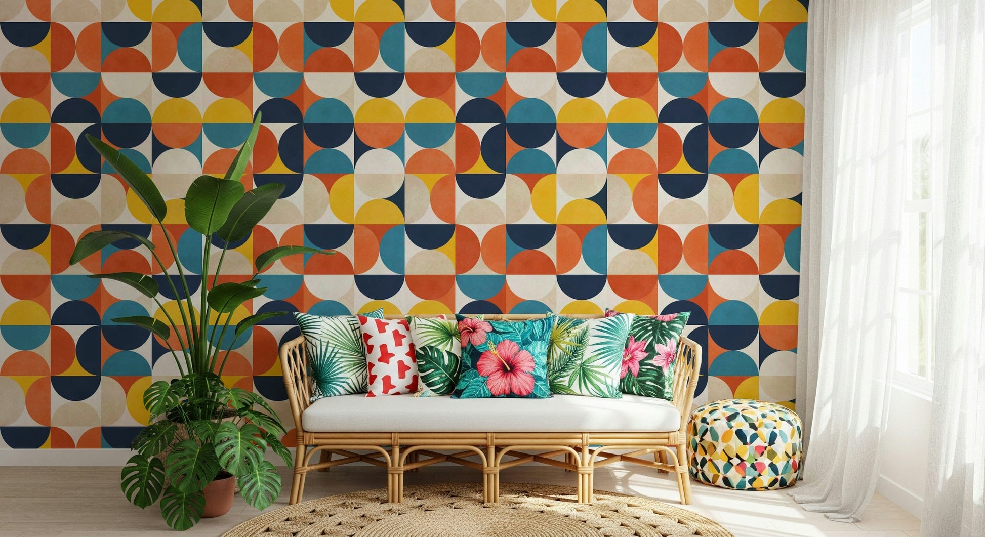 Modern Harmony colorful room backdrop surface wallpaper