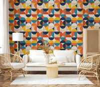 Mid-century Modern Harmony wall mural circles.