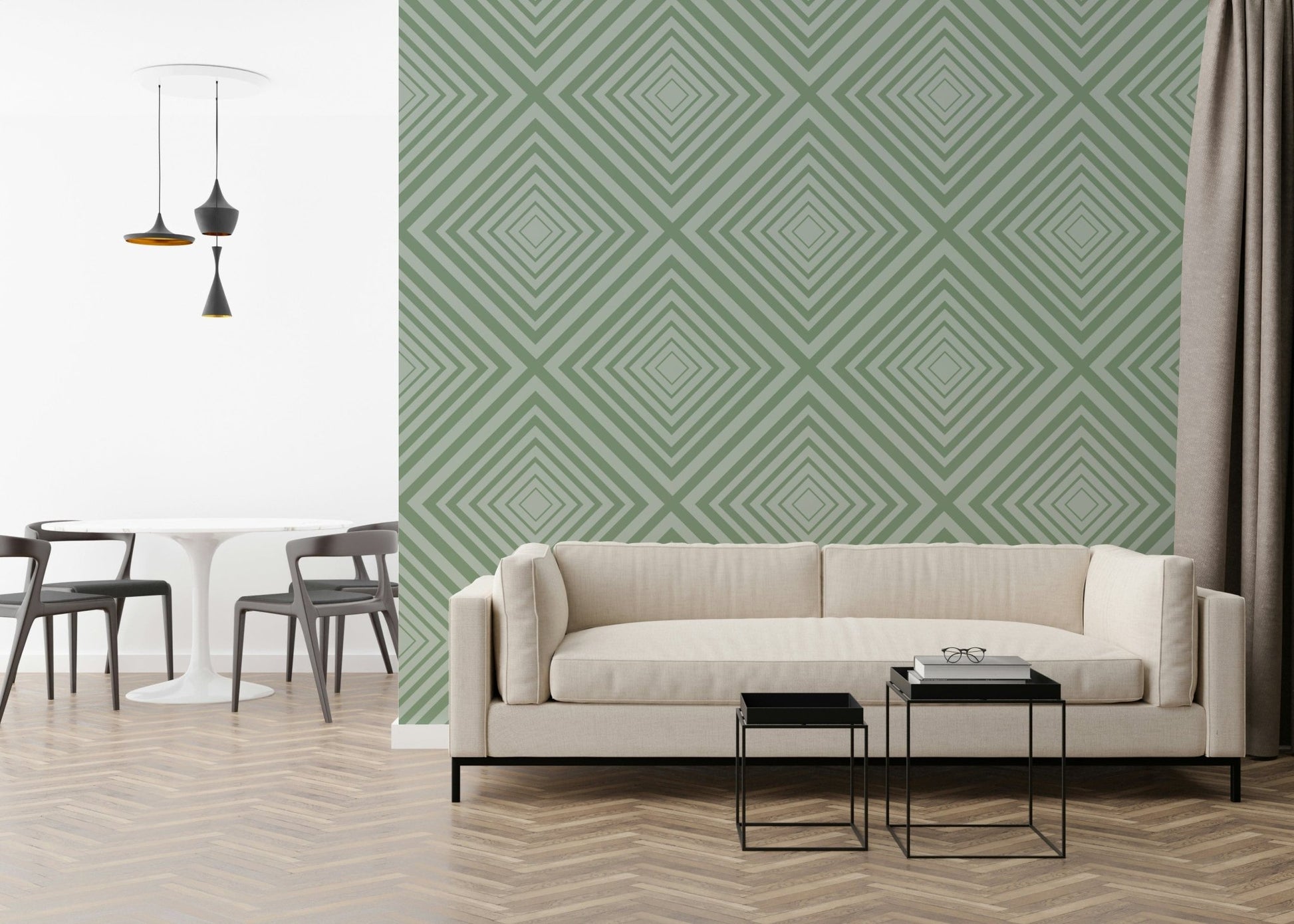 Sage decorative wall mural subtle angular pattern wall mural subtle impact.
