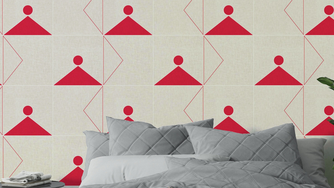 幾何学的なテキスタイルの壁紙⁠