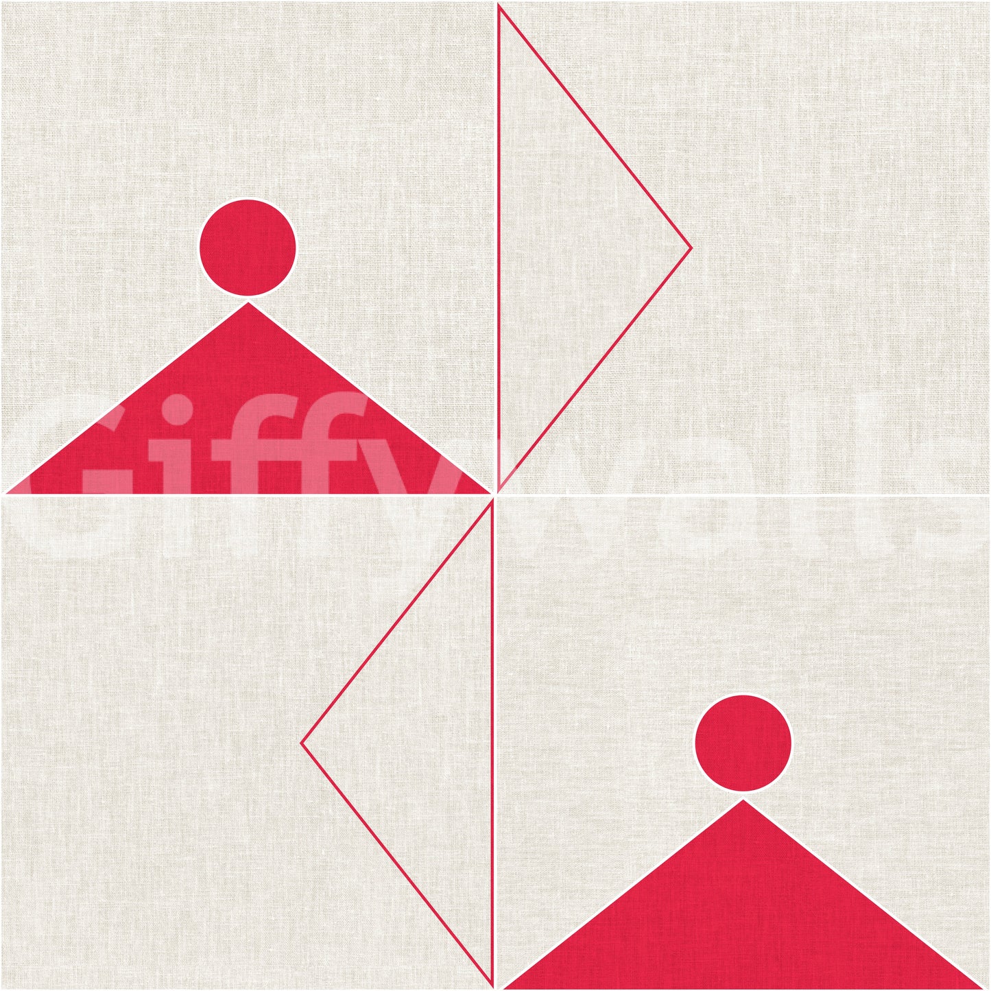 Geometric Textile Wallpaper⁠