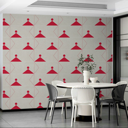 Geometrisk tekstil tapet⁠