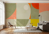A contemplative subtle design wallpaper mural for a feature wall.

