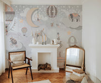 Starry Circus Spectacle Mural - Giffywalls