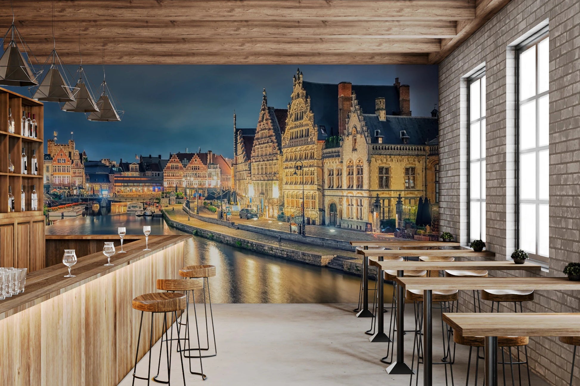 Ghent Lights Wall Mural