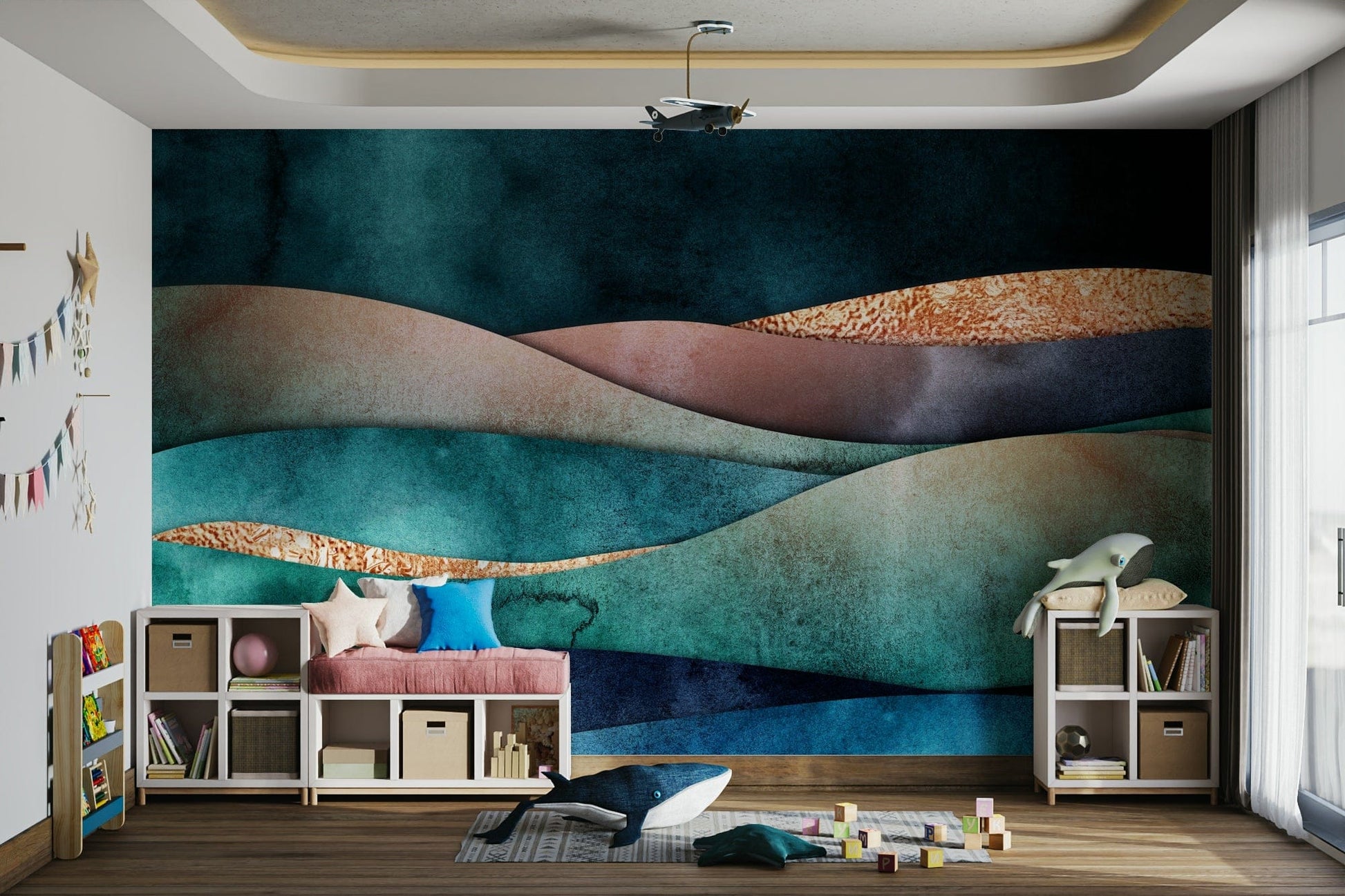 A sophisticated and luxurious wall covering.

