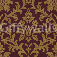 Elegant gilded leaves wall mural with gold accents for home decor.