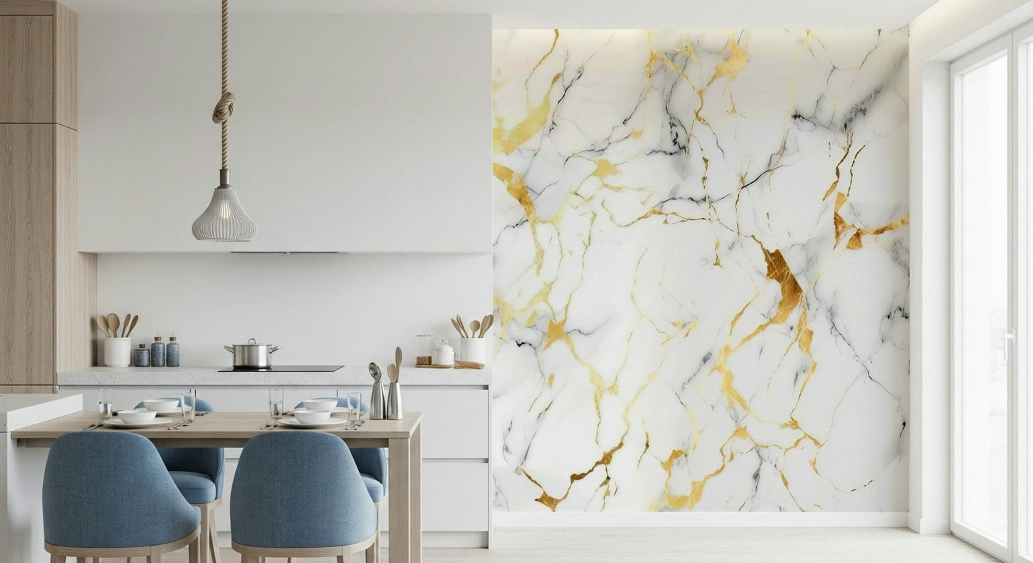 Gilded Marble Swirl Wall Mural -2566702