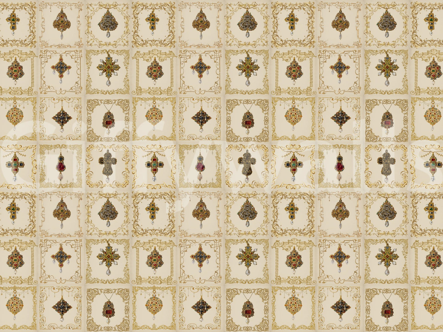 Fototapet cu model de relicve aurite