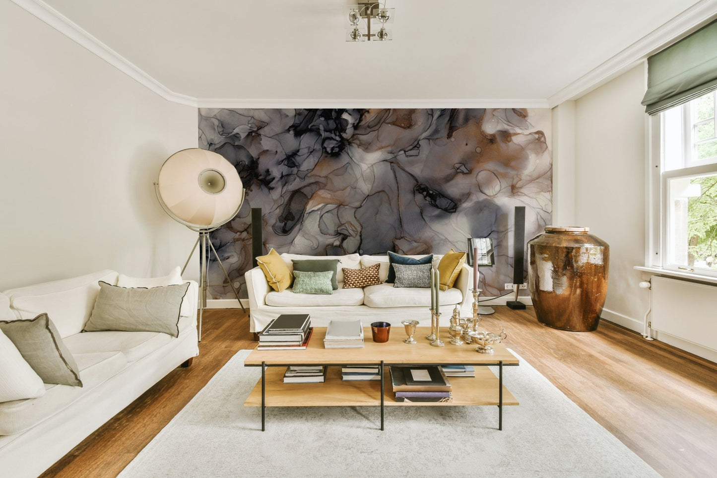 Dark, moody colors with a touch of gold elegance

