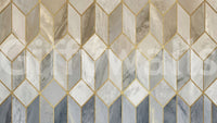 Gilded Stone Cubes Wall Mural