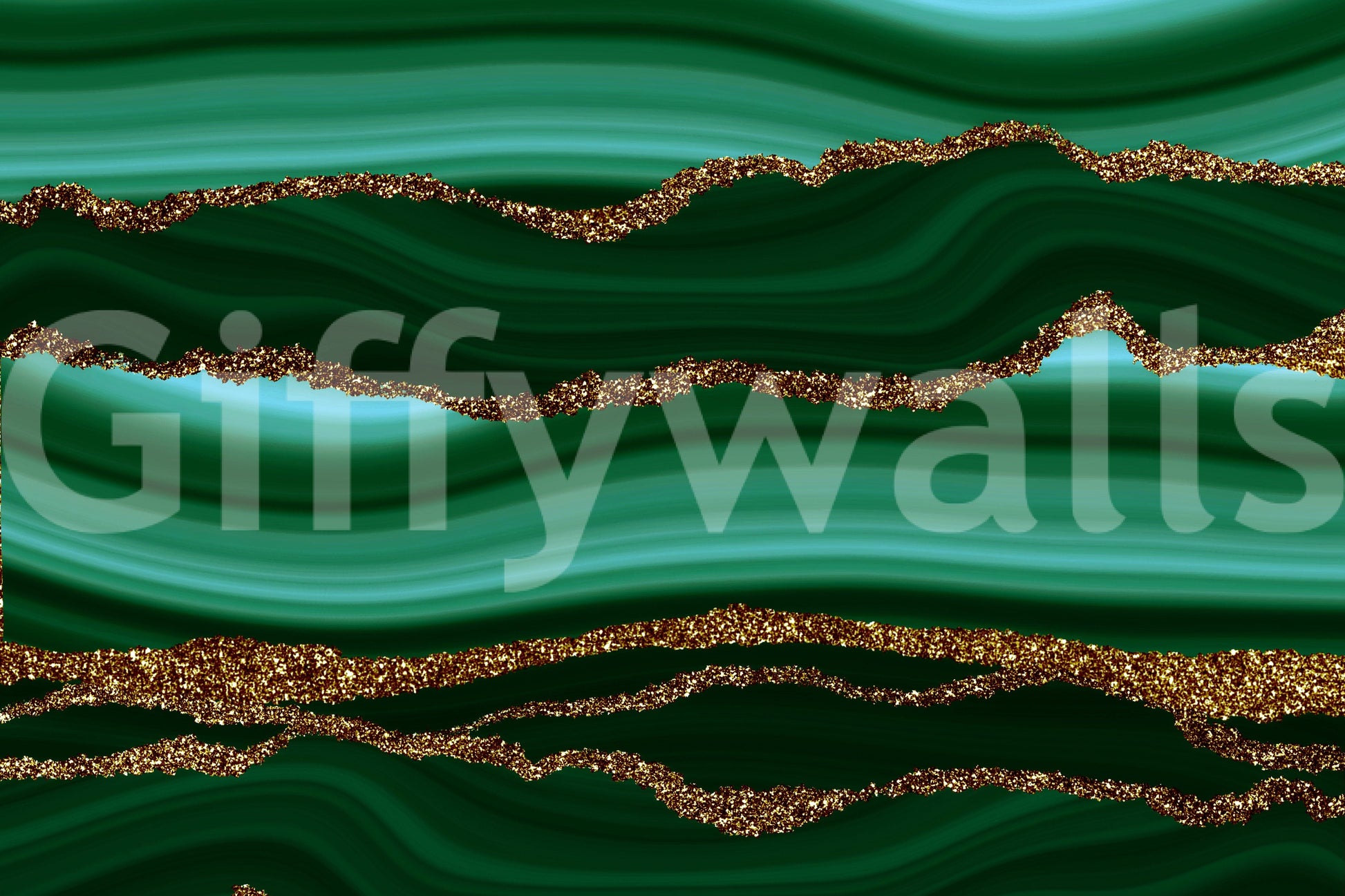 The wallpaper features a subtle, gold-veined pattern.

