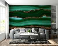 A close-up of the delicate gold and green texture.

