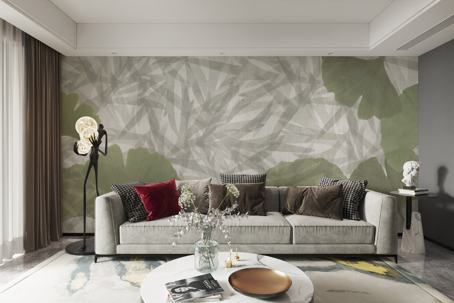 Ginkgo blad botanisk tapet