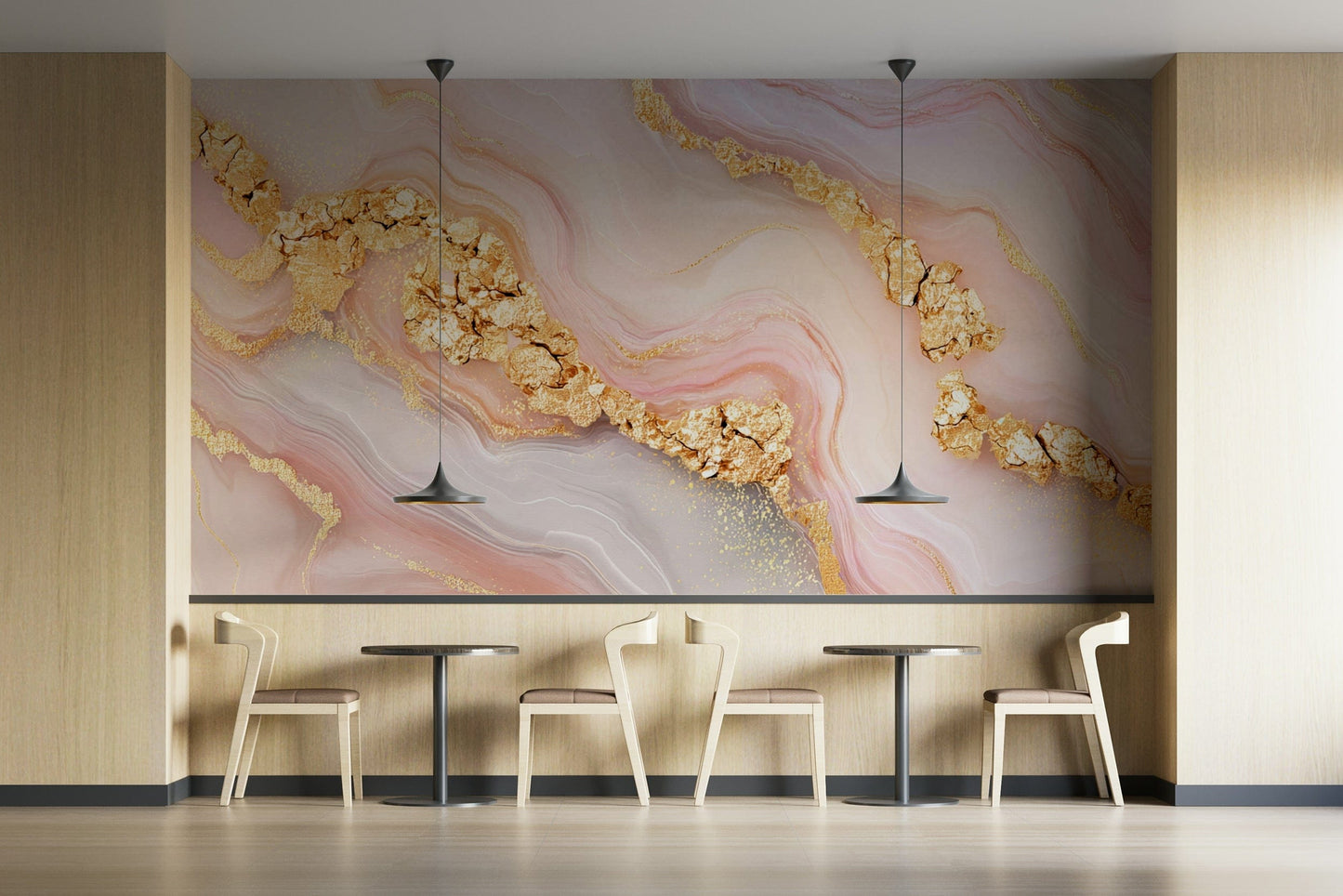 The wallpaper is perfect for an accent wall.

